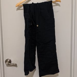 Black petite nursing scrub pants